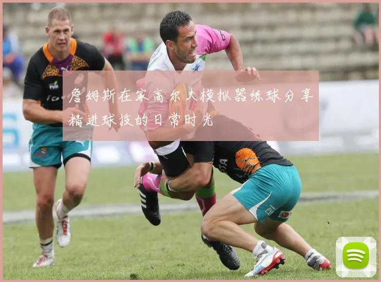 詹姆斯在家高尔夫模拟器练球分享精进球技的日常时光